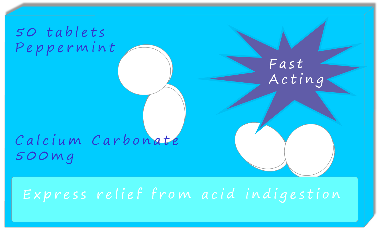Antacids relieve the pain of acid indigestion.